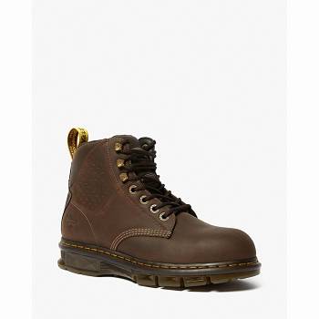 Dr Martens Férfi Britton Steel Toe Munkavédelmi Bakancs Sötét Barna